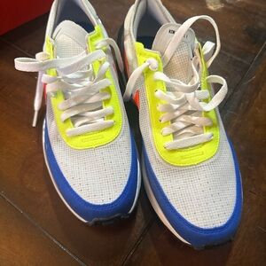 Nike White and Blue Sneakers Sporty Design